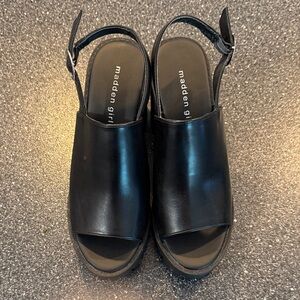 Madden Girl Black Open-Toe Heels size 8